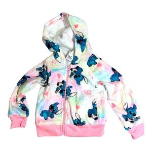 0417 NWT Disney Stitch Girl’s Zip Up Hoodie